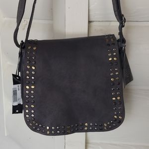 LATICO fleur grey studded leather purse